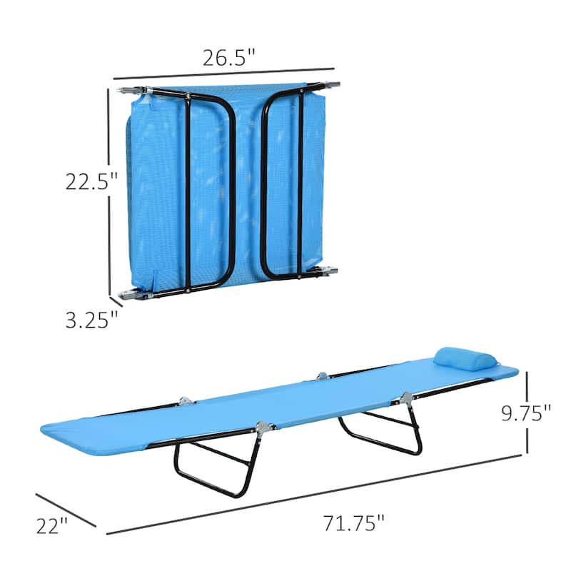Outsunny Portable Sun Folding Chaise Lounge Chair