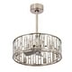 preview thumbnail 7 of 13, 20-In Nickel Caged Ceiling Fan with Light Remote(5-Blade)