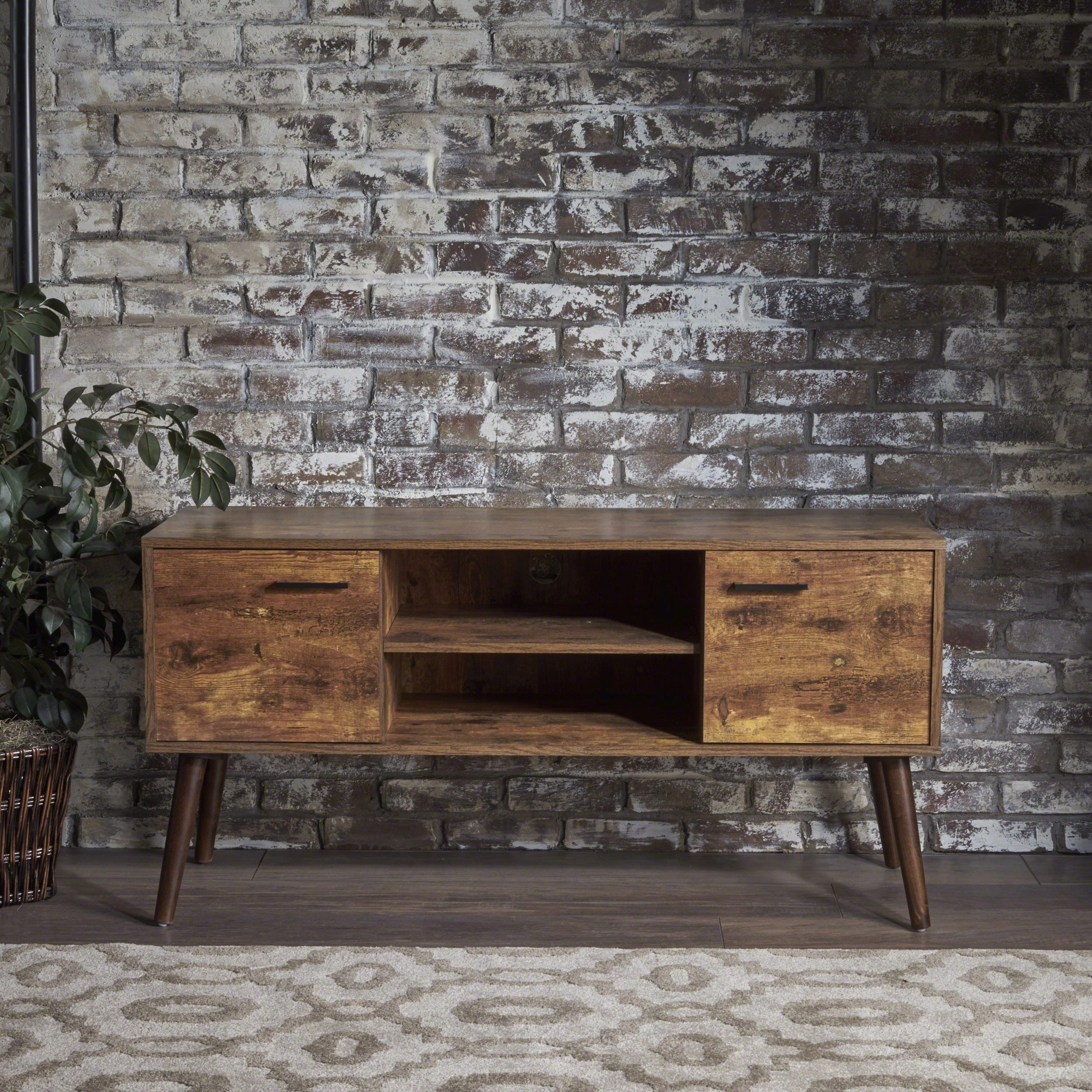 Amarah Mid century Modern Wood TV Stand by Christopher eBay
