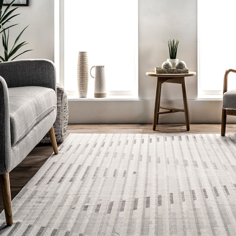 Nuloom Azzie SpinClean Modern Zig Zag Machine Washable Area Rug