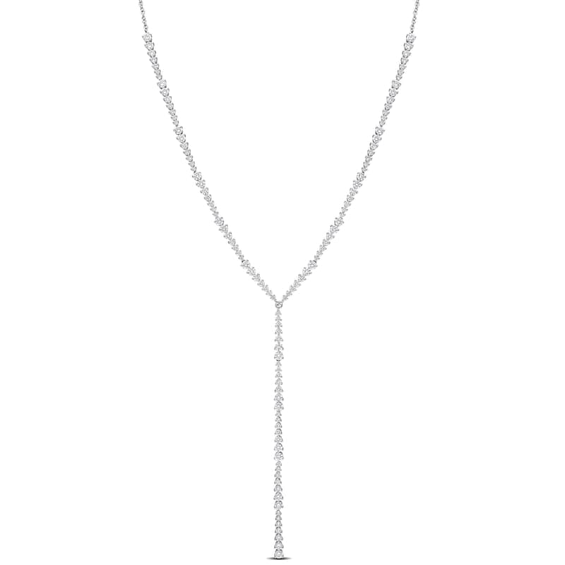 Miadora 3 5/8ct TDW Diamond Lariat Necklace in 14k White Gold - 22 in