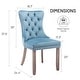 preview thumbnail 48 of 55, Set of 2 Modern Glam Velvet Dining Chairs - Armless TuftedAccent Side Chairs with Nailhead Trim & Ring Handle