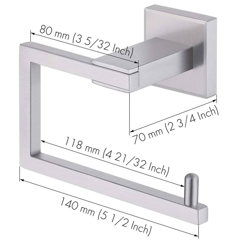 Modern Square Style Wall Mount Toilet Paper Holder