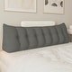 preview thumbnail 28 of 27, WOWMAX Headboard Wedge Reading Pillow With Bolster Neck Roll Grey - King