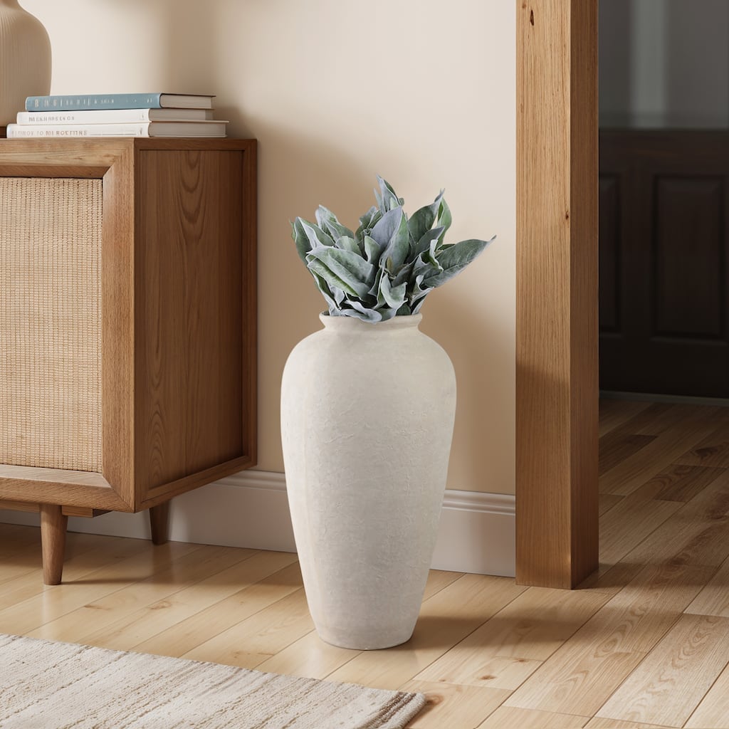 Terracotta Vase Casual Style Decorative Office Bedroom - 18" White