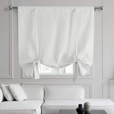 Exclusive Fabrics Dune Textured Solid Cotton Tie-Up Window Shade (1 Panel)