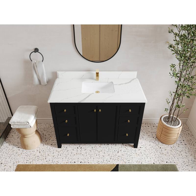 Willow Collections 48 in. W x 22 in. D Chicago Single Sink Bathroom Vanity with Countertop