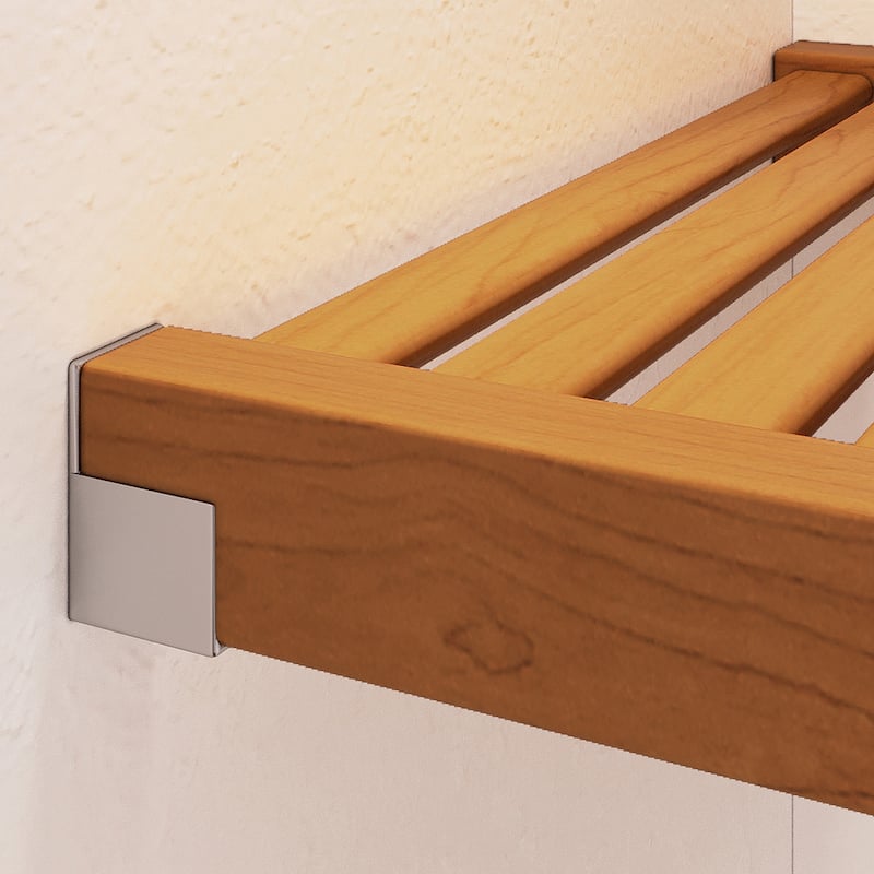 John Louis Home Solid Wood Reach-In Simplicity Closet System with 2-Drawers Honey Maple