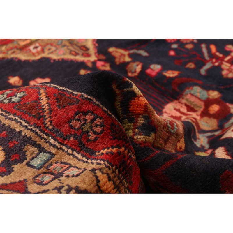 ECARPETGALLERY Hand-knotted Andelz Navy Wool Rug - 4'1 x 8'4