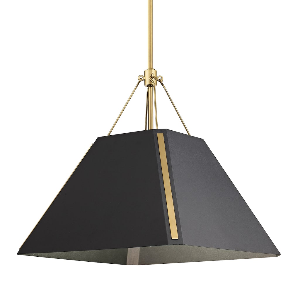 Wry Lighting Ranik 1-light Pendant in Brushed Champagne Brass