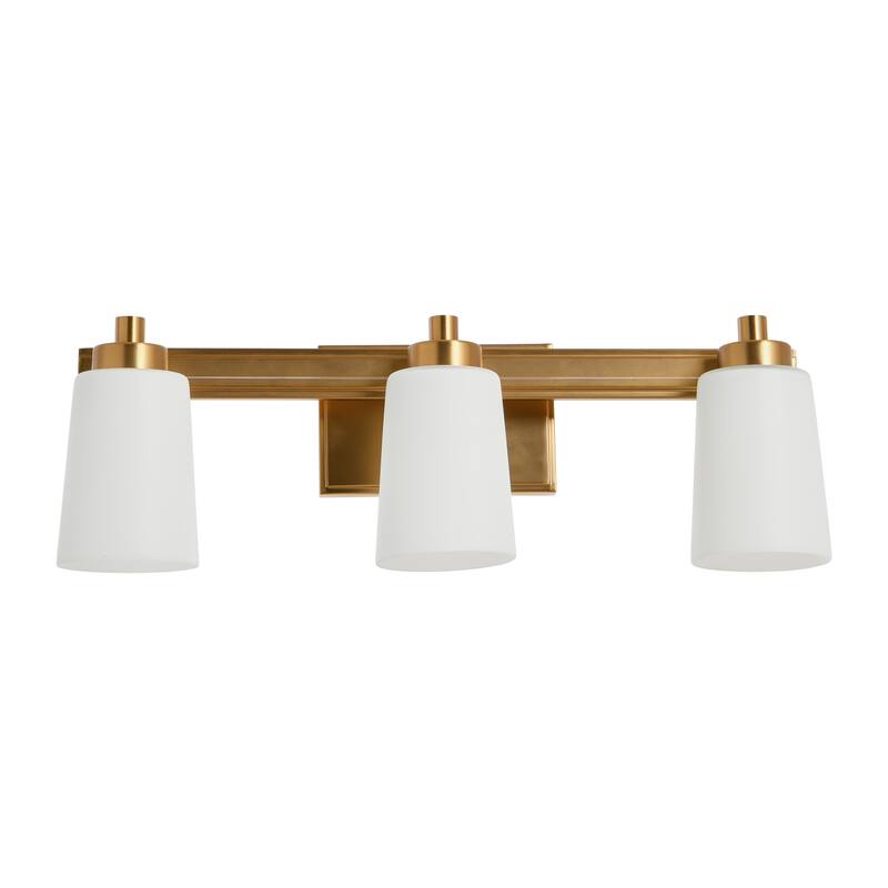 Robert Stevenson Lighting Sullivan Park - Glass and Metal Vanity Light - Brushed Gold