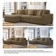 preview thumbnail 87 of 132, 118" W Corduroy L-shape Modular Sectional Sofa with Pillows
