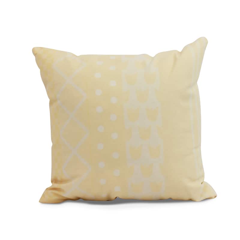 20 x 20 inch Pattern Stripe Outdoor Pillow - Yellow