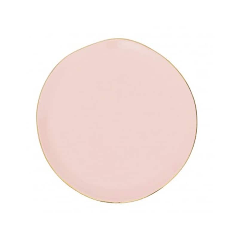 Good Morning Breakfast Plate Old Pink
