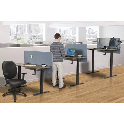 OS Home and Office Furniture Model Height Adjustable Ergonimic Desk with Privacy Screen/Tackboard