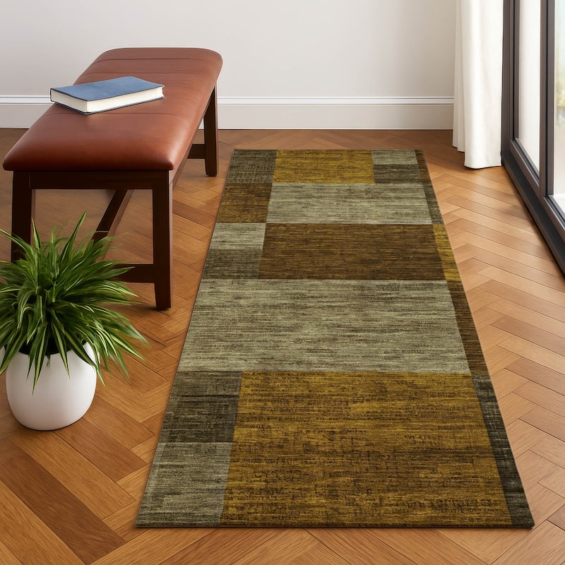 Premium Washable Super Soft Casual Contemporary Mayfield Rug - Pewter - 2'3" x 7'6"
