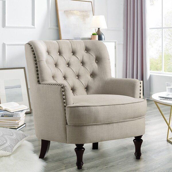 Tufted armchair deals