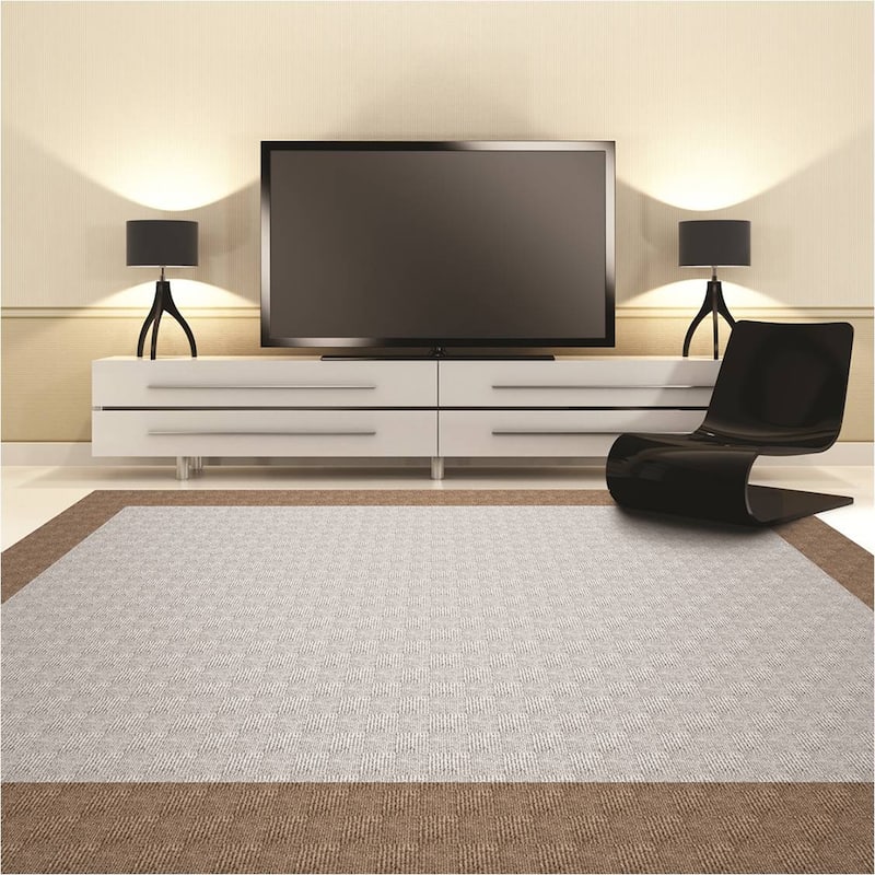 Foss Floors Crochet 24"x24" Peel and Stick Indoor/Outdoor Carpet Tiles 15/Box