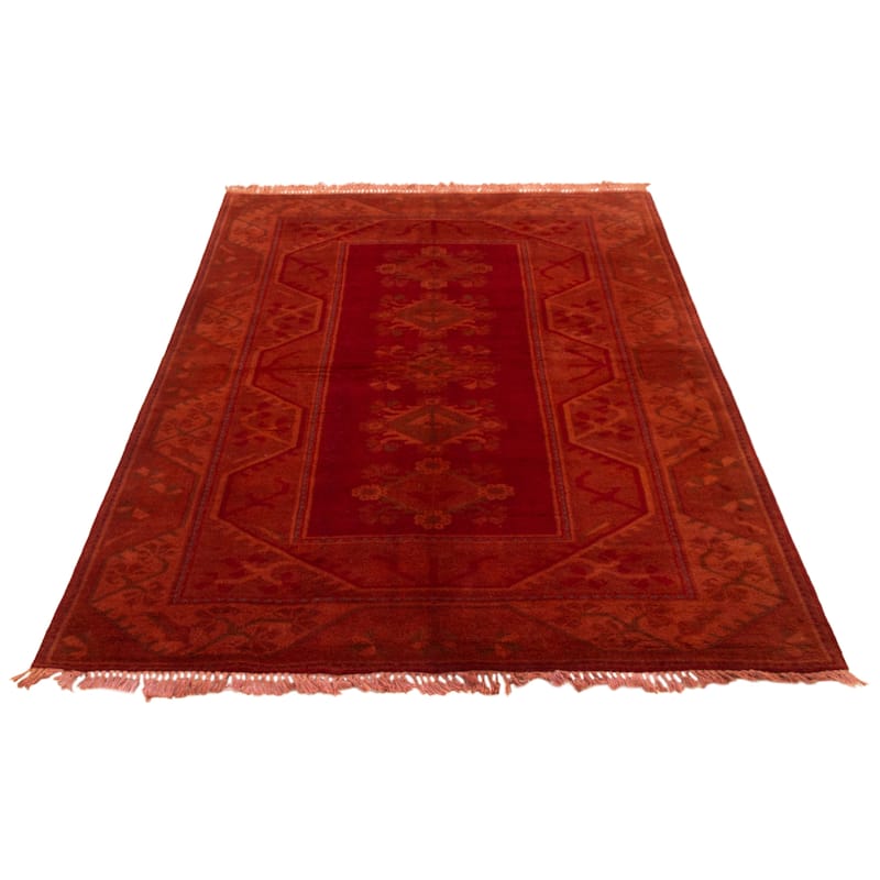 ECARPETGALLERY Hand-knotted Color Transition Dark Copper Wool Rug - 6'5 x 9'8