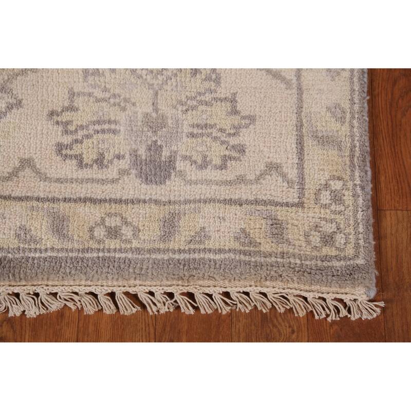 All-Over Floral Oushak Indian Area Rug Handmade Wool Carpet - 8'0"x 9'9"