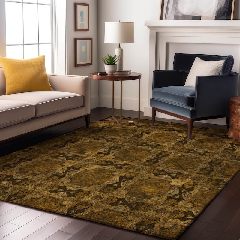 Premium Washable Super Soft Boho Medallions Mayfield Rug - Chocolate - 8' x 10' - Rectangle