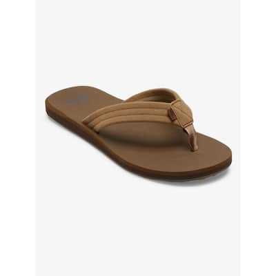 Quiksilver Mens Carver Suede Flip Flop Sandals Tan Aqyl101323Csj1 Size 1