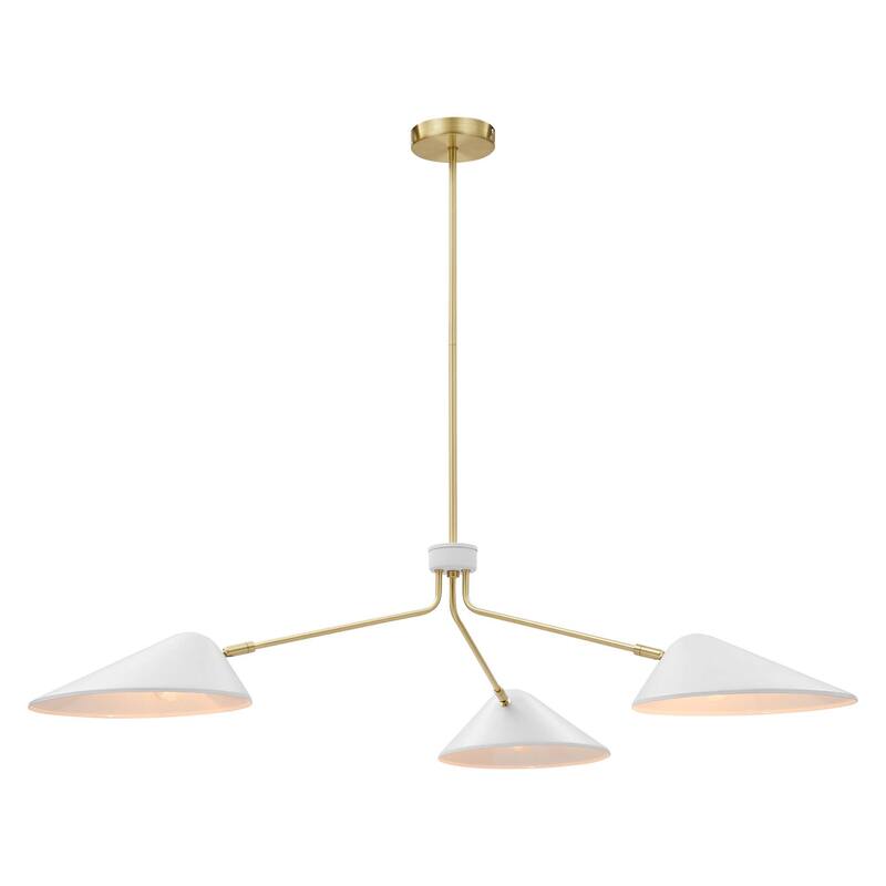 Journey 3-Light 14" Arm Pendant - White
