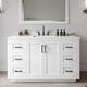 Option White / White Quartz Top / Matte Black Hardware