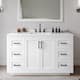Option White / White Quartz Top / Matte Black Hardware