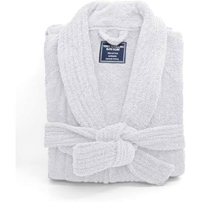 High quality thick terry cloth bathrobe, terry bathrobe long plush combed cotton bathrobe for men