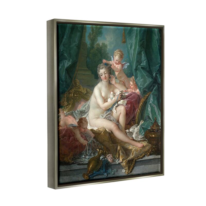 Stupell The Toilette of Venus Francois Boucher Classic Painting Floater Frame, Design by one1000paintings