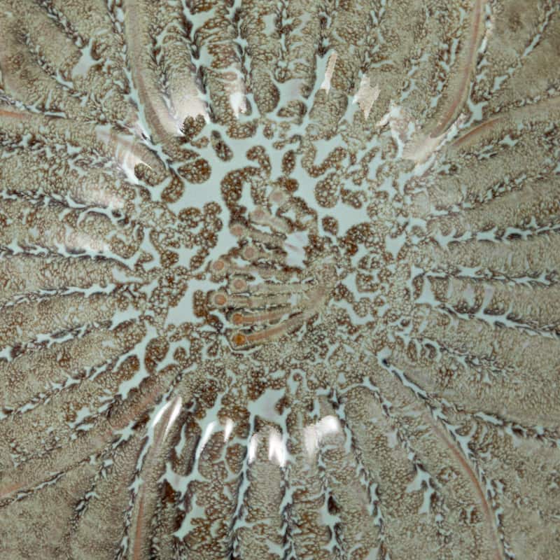 Stoneware Flower Bowl with Reactive Glaze - 4.9"L x 4.9"W x 1.9"H