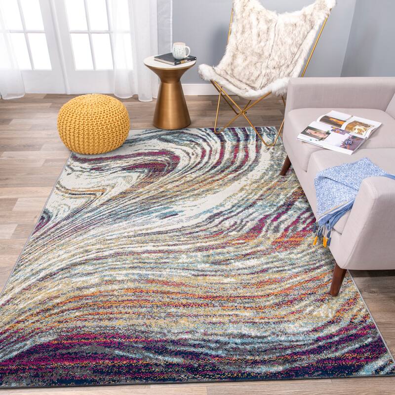 World Rug Gallery Abstract Swirl Area Rug