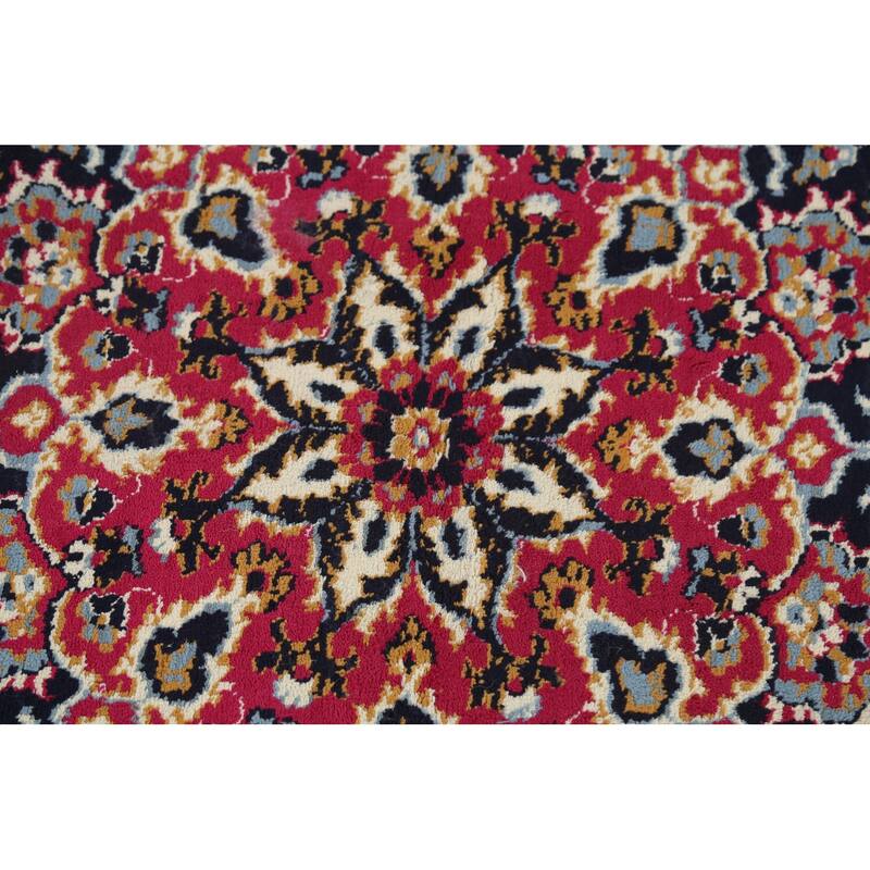 Floral Ivory Mashad Turkish Rug Machine Made Carpet - 6'4" x 9'6"