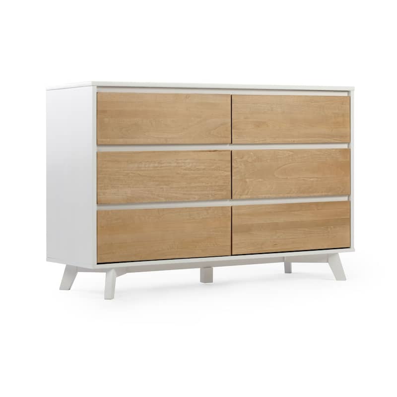 Plank and Beam Scandinavian 6-Drawer Dresser