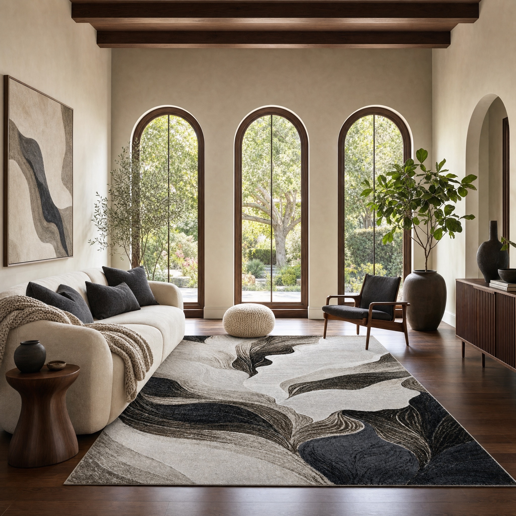 MDA Rugs Alloy Collection Modern Ivory Area Rug