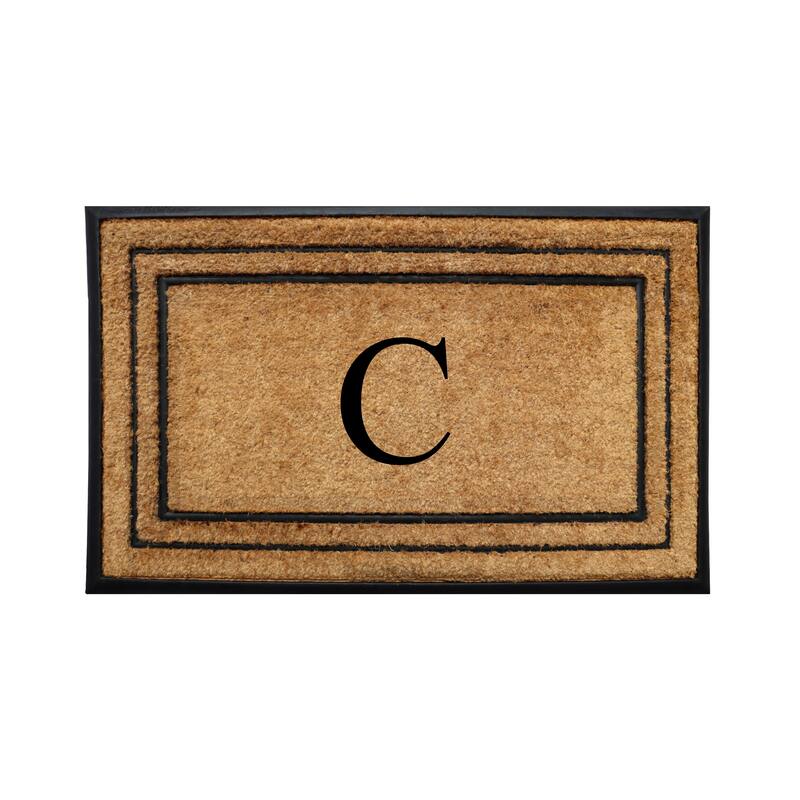 A1HC Natural Coir & Rubber Door Mat, Heavy Duty, Dirt Trapping, Long-Lasting Entrance Doormats,Thick & Durable Outdoor Entry Mat - 30" X 60" - C