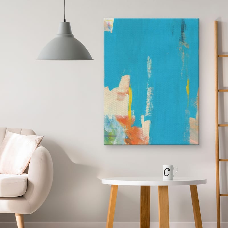 Aqua Tide by Jan Weiss Canvas Art Print