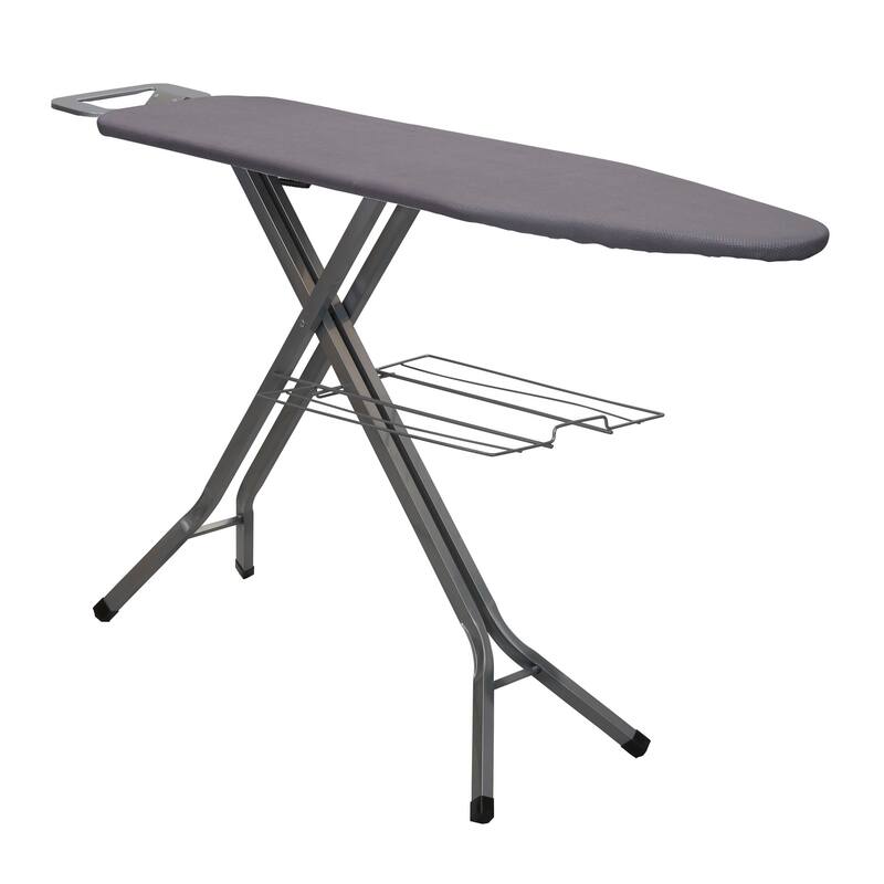 Household Essentials Ironing Board with Mesh Steel Top - 54.0"L x 14.0"W x 41.0"H - Grey