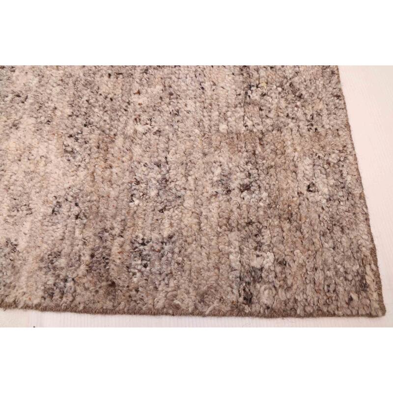 ECARPETGALLERY Hand-knotted Tangier Taupe Wool Rug - 5'0 x 7'9