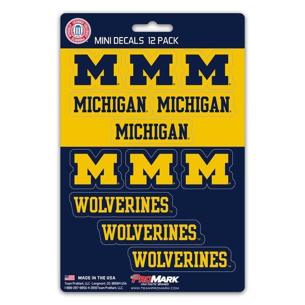 Shop Michigan Wolverines Decal Set Mini 12 Pack Overstock 27573895