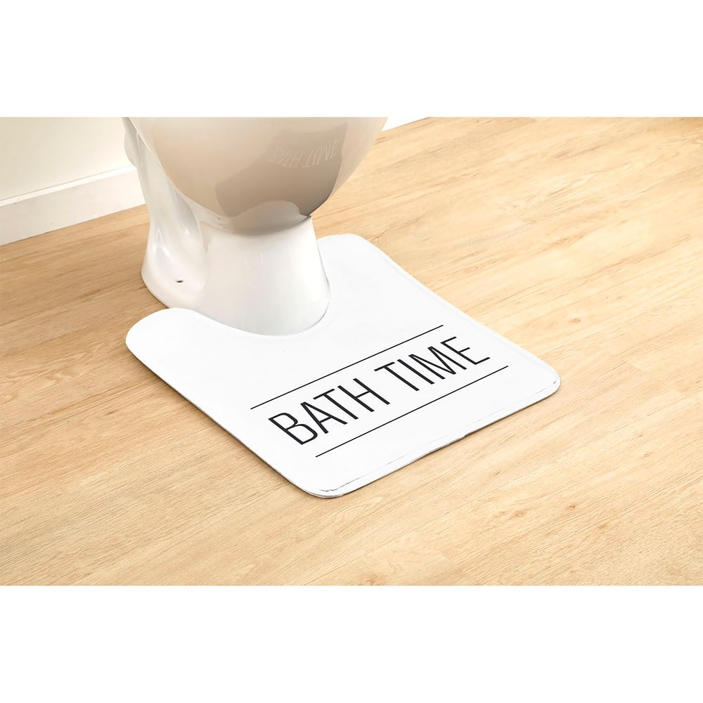 Non-Slip Microfiber Bathmat or Contour Rug Bath Time Design