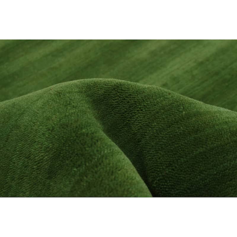 Kashkuli Gabbeh Green Rug 4'11" x 4'11" - 4'11 x 4'11