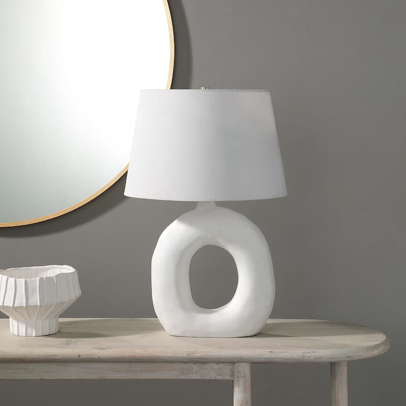 Renwil Kalahari 23" Length Table Lamp, Off-White