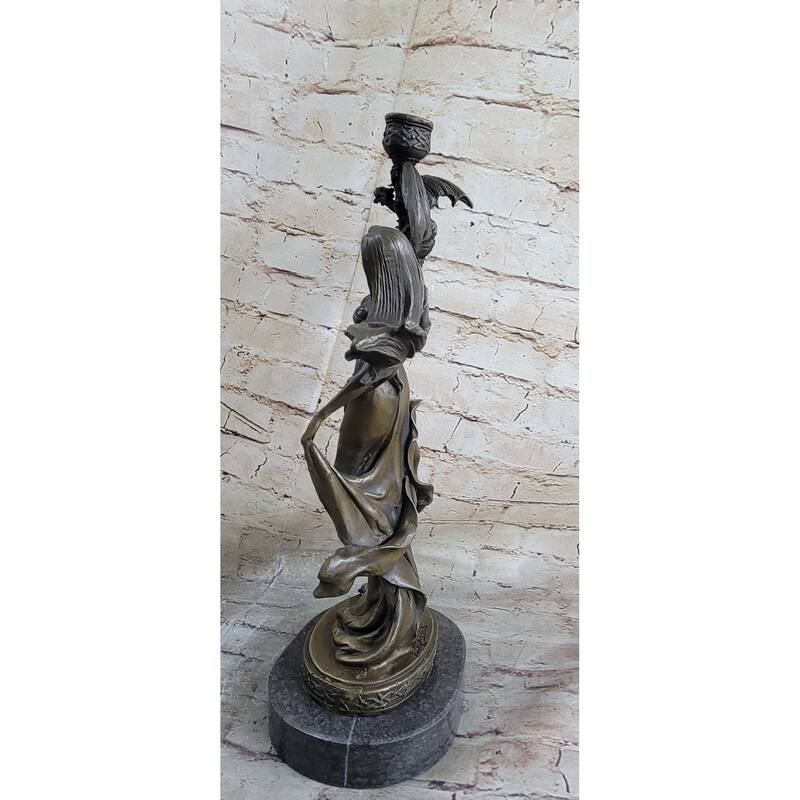 Dragon Lady Bronze Sculpture - Fantasy Mythological Art