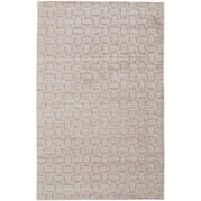 Tatem Minimal Viscose Beige Area Rug