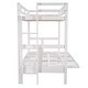preview thumbnail 8 of 7, Twin over Full Bunk Bed, Convertible Down Bed, with Ladder and Guardrail