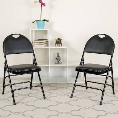 2 Pack Extra Large Ultra-Premium Triple Braced Folding Chair
