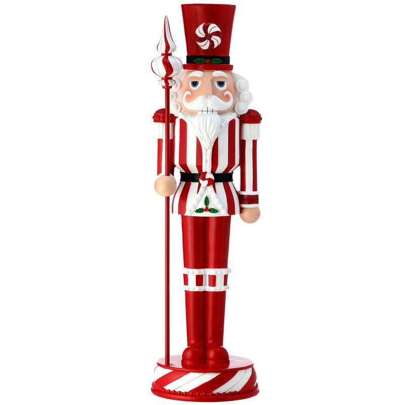 24" Resin Peppermint Nutcracker