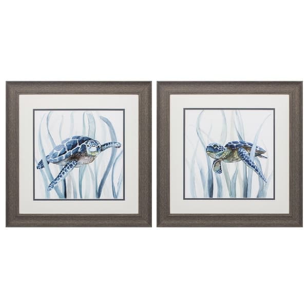 Propac Images Turtle in Grass Set of 2 Wall Art - Blue - Bed Bath ...